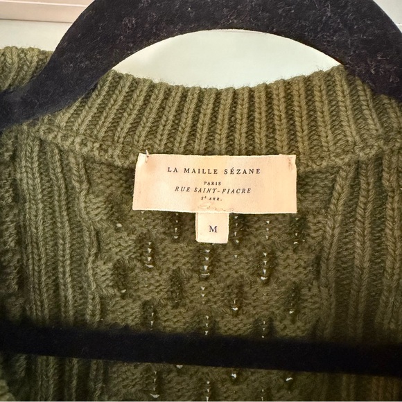 Sezane Roxane Cardigan in Perfect Green - Picture 5 of 5